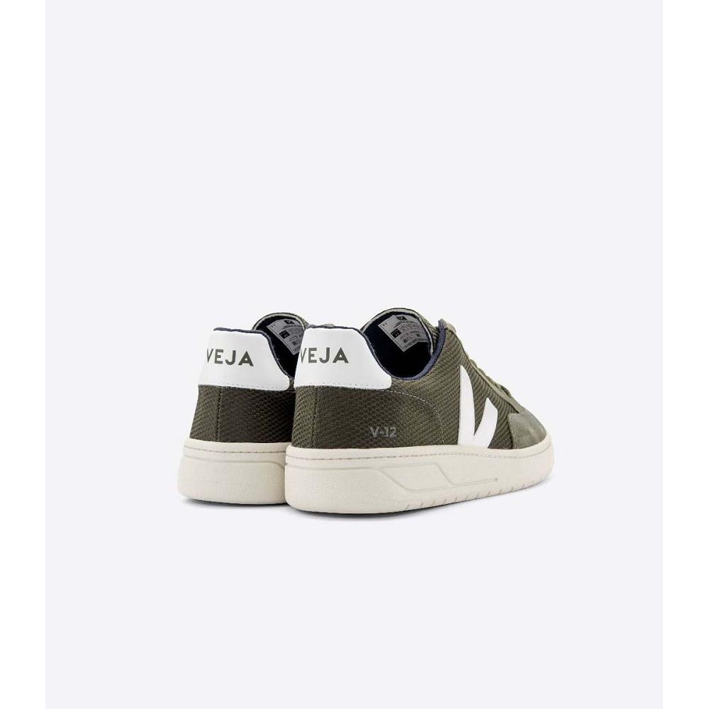 Veja V-12 B-MESH Sneakers Dames Olijfgroen | NL 672JPQ